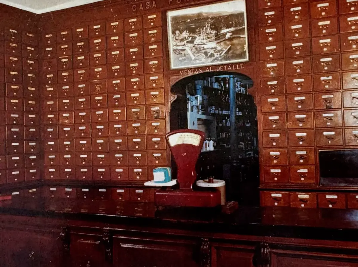 Droguería riesgo tienda Foto antigua del local por dentro