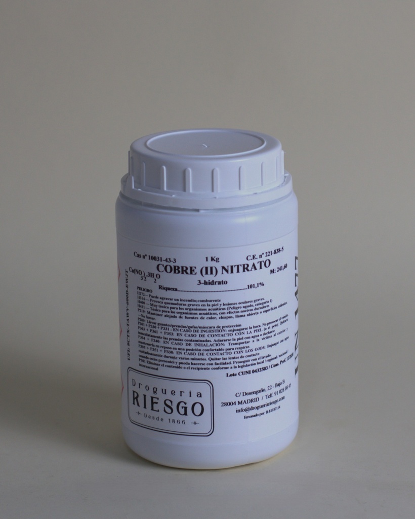Cobre Nitrato II 3-Hidrato 