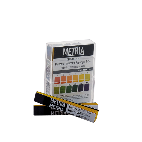 Labbox Tiras Papel indicador de pH   pH 1 - pH 14 (200 tiras)