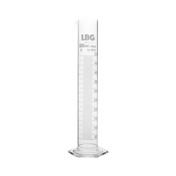 Probeta Graduada Base Hexagonal Clase B 500 ml
