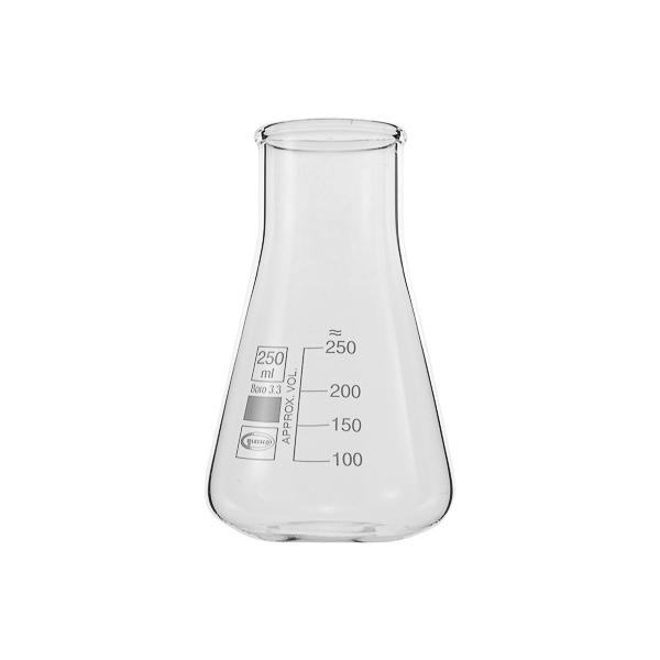 Matraz Erlenmeyer Cuello Ancho Glassco 50 ml