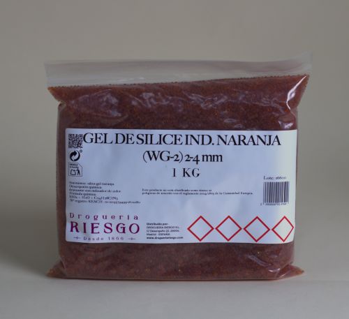 Gel de Sílice Ind. Naranja (WG-2) 2-4 mm