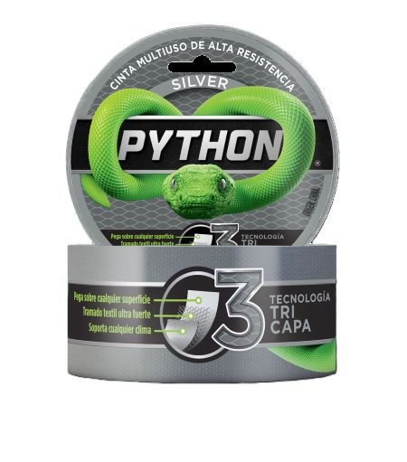 PYTHON Cinta Americana Gris 9 m