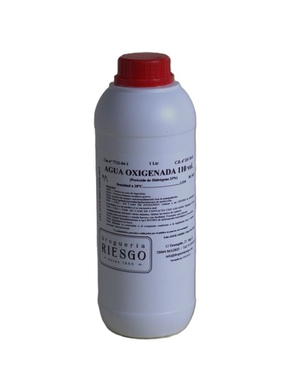 Agua Oxigenada 30% 110 V                                                                  ''UN 2014 Peróxido de Hidrógeno en Solución Acuosa 5.1 (8),II(E)