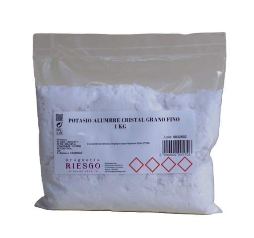 Potasio Alumbre Cristal Polvo                                                     