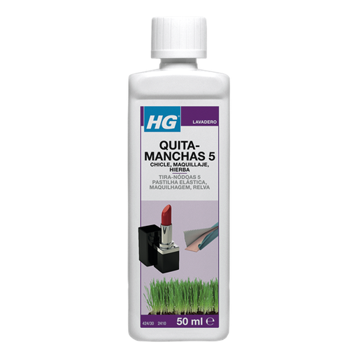 [HG00000042] HG Quitamanchas 5 Maquillaje, Hierba, polen y Chicle.