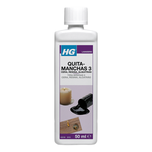 [HG00000100] HG Limpiador Quitamanchas Telas Cera, Velas, Resina y Alquitran N 3