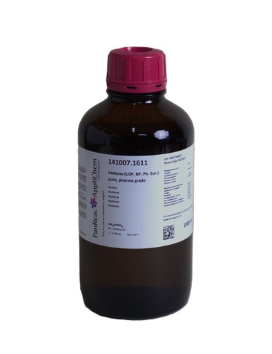 Acetona (USP, BP, Ph. Eur.) puro, grado farma 1 L