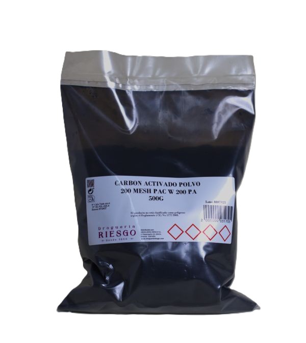 Carbón Activado Polvo 200 Mesh PAC W 200 PA | Droguería Riesgo