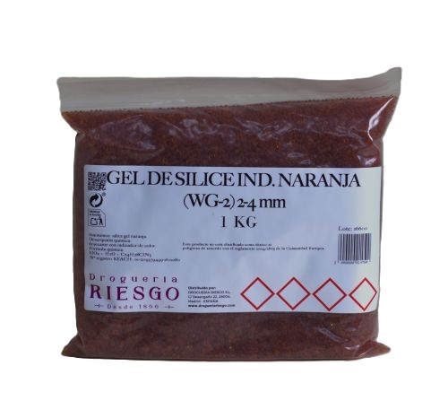 Gel de Sílice Ind. Naranja (WG-2) 2-4 mm