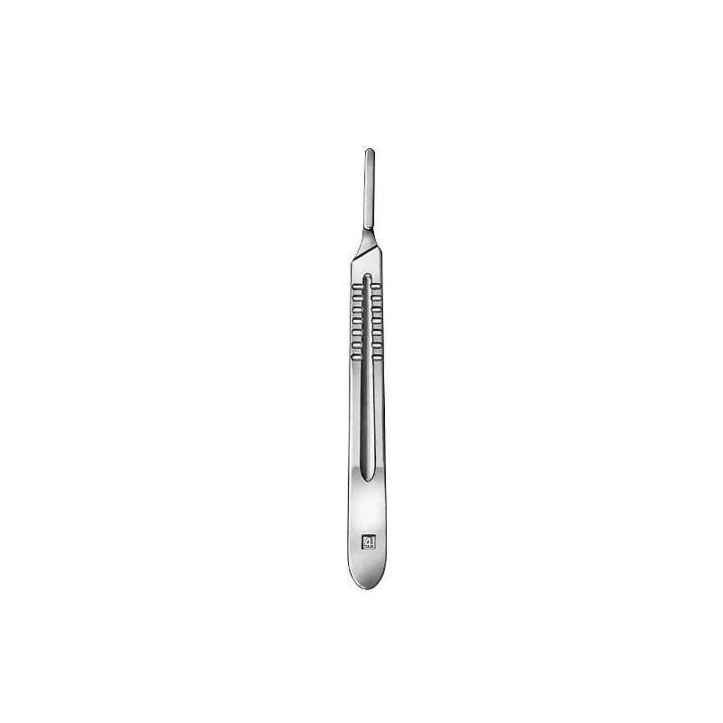 Mango Bisturí Nº 4 en Acero Inox - Longitud 14 cm Cuchillas de los Nº : 18 - 19 - 20 - 21 - 22 - 23 - 24 - 36